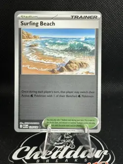 Surfing Beach 129/132 Reverse Holo Mega Evolution Pokemon TCG NM - Image 1