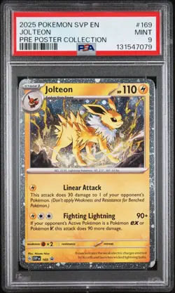Pokemon Prismatic Evolutions Jolteon #169 Poster Collection Promo - PSA 9 - Image 1