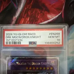Yu-Gi-Oh! PSA 10 Dark Magician the Dragon Knight Secret Holo RA03-EN268 - Image 2