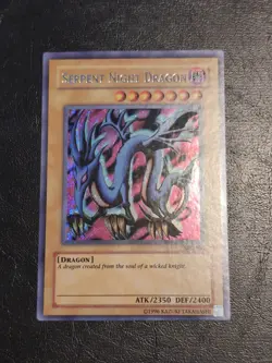 Yu-Gi-Oh! SECRET RARE CARD SERPENT NIGHT DRAGON SRL-103 1996 COPYRIGHT NM/VLP - Image 1