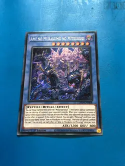 YUGIOH Secret Rare Ame No Murakumo No Mitsurugi L26D-ENM08 1st Edition - Image 1