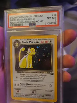 Pokemon 2000 Promo Dark Persian Holo Card NM-MT 8 #17 - Image 1