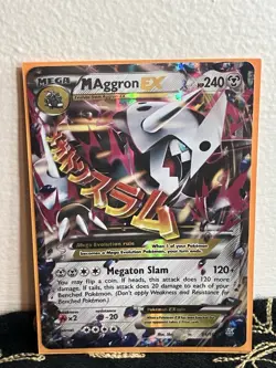 Pokemon TCG M Aggron EX Ultra Rare Primal Clash Card 94/160 LP Condition - Image 1
