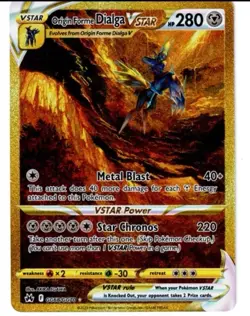 Pokemon TCG Crown Zenith Origin Forme Dialga VSTAR GG68/GG70 Secret Rare Card NM - Image 1