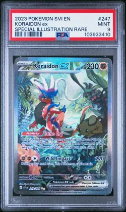 Pokemon Koraidon EX TCG Scarlet & Violet Base Set Card 247/198 Sir PSA 9 - Image 1