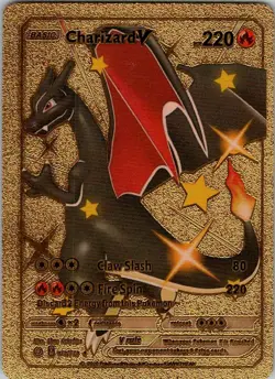 Charizard V Pokemon TCG Gold Foil Fan Art Card 79/73 HP220 - Image 1