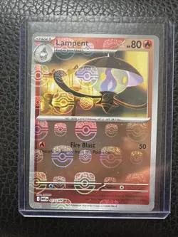 Lampent 017/086 Masterball Reverse Holo Pokemon Card TCG NM White Flare - Image 1