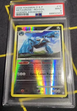 Metagross PSA 9 10/146 Diamond Pearl Legends Awakened Holo 2008 Pokemon Card - Image 1