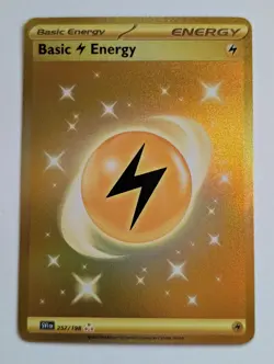 Basic Lightning Energy 257/198 Gold Scarlet & Violet Base Pokemon Card TCG NM - Image 1