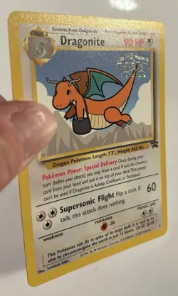 Pokemon Dragonite Black Star #5 1999 WB First Movie Promo Card WOTC LP - Image 2