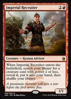 Magic the Gathering MtG Masters 25 Mythic Rare Imperial Recruiter #136 - Image 1