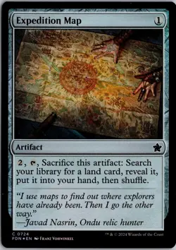Expedition Map 724 Common Foundations Magic: The Gathering Foil Near Mint - Image 1