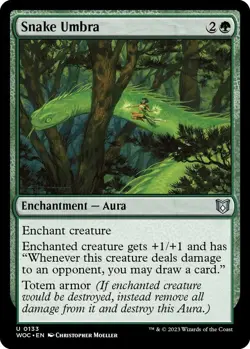 Snake Umbra 133 Uncommon Commander: Wilds of Eldraine Near Mint - Image 1