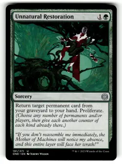 Unnatural Restoration Phyrexia: All Will Be One U 191 NM - Image 1