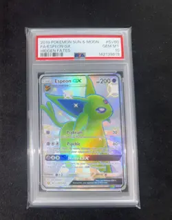 PSA 10 Espeon GX SV60/SV94 Pokemon Hidden Fates Holo Graded Card - Image 1