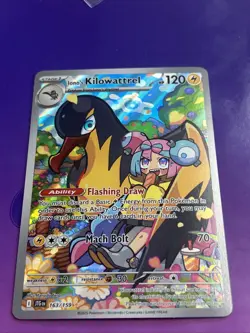 Pokemon tcg SV09: Journey Together Iono's Kilowattrel #163/159 - Image 1