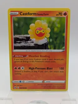 Castform Sunny Form 022/198 Common Chilling Reign Yuki Mori Pokemon NM - Image 1
