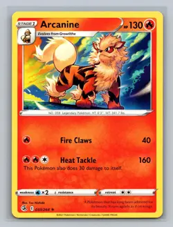 Arcanine 033/264 Rare Fusion Strike Pokemon NM - Image 1