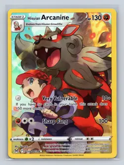 Hisuian Arcanine TG08/TG30 Holo Lost Origin Trainer Gallery Pokemon NM - Image 1