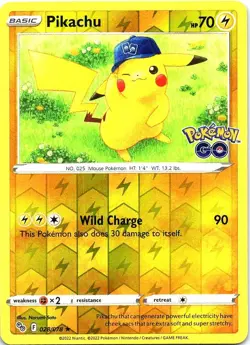 Pikachu 028/078 Holo Rare Pokemon GO Pokemon Near Mint - Image 1