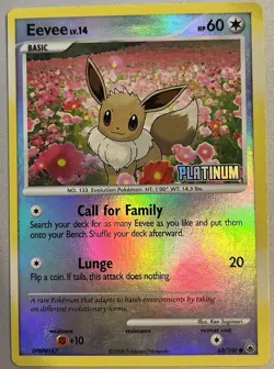 The Pokemon Company Eevee 62/100 Majestic Dawn Reverse Holo Common 2008 60 HP - Image 3