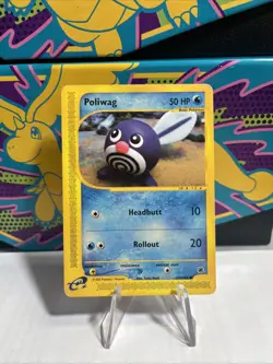 2002 POLIWAG 125/165 POKEMON EXPEDITION BASE SET BASIC COMMON WATER MP - Image 1