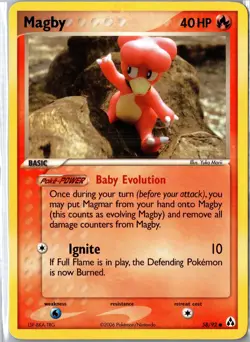Magby 58/92 Common Legend Maker Pokemon Lightly Played - Image 1