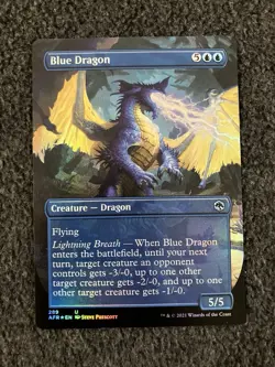Magic The Gathering MTG - Blue Dragon (Borderless) Foil - AFR - Image 1