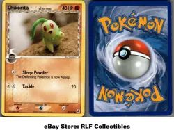 2006 Pokemon, EX Dragon Frontiers, #44/101 Chikorita Delta Species, Common - Image 1