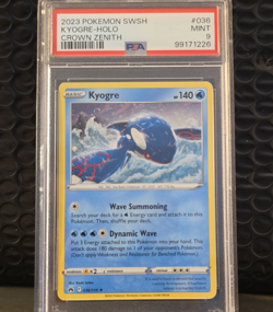 The Pokemon Company Kyogre 036/159 Crown Zenith Holo Rare PSA 9 Basic Water - Image 1