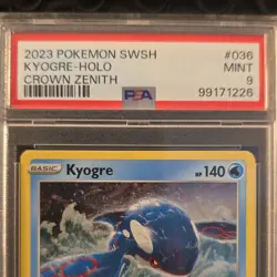 The Pokemon Company Kyogre 036/159 Crown Zenith Holo Rare PSA 9 Basic Water - Image 2