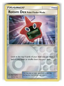 Rotom Dex Poke Finder Mode 122/147 Burning Shadows Pokemon Reverse Holo LP - Image 1