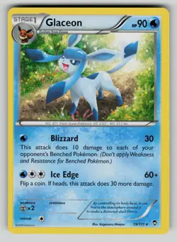 Glaceon 19/111 Rare Furious Fists Pokemon NM - Image 1