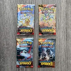 Pokemon TCG: Surging Sparks Booster Pack Art Set (4 Packs) NEW & SEALED - Image 1