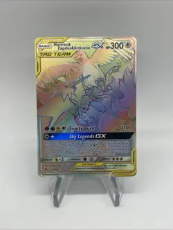 Pokemon TCG Hidden Fates Moltres Zapdos Articuno GX 69/68 Rainbow Secret Rare - Image 1