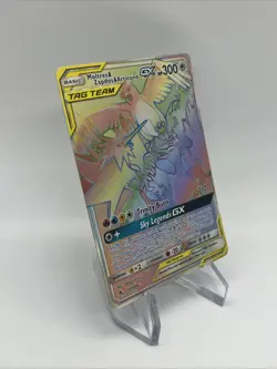 Pokemon TCG Hidden Fates Moltres Zapdos Articuno GX 69/68 Rainbow Secret Rare - Image 2