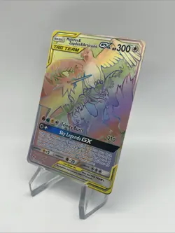 Pokemon TCG Hidden Fates Moltres Zapdos Articuno GX 69/68 Rainbow Secret Rare - Image 3