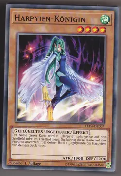Yu-GI-OH Harpyien Konigin Common LED4-DE007 NEU! - Image 1