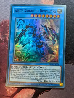 White Knight of Dogmatika MP22-EN075 Super Rare 1st Edition YuGiOh TCG Card - Image 1