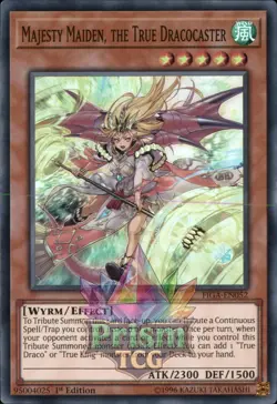 1st ed Majesty Maiden, the True Dracocaster super rare FIGA-EN052 Yugioh - Image 1