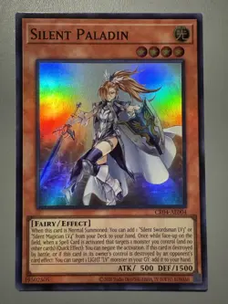 YUGIOH SILENT PALADIN (EFFECT) ASIA ENGLISH EDITION CR04-AE004 SUPER RARE - Image 1