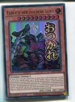 Yu-Gi-Oh! Eldlich der Goldene Lord Ultra Rare RA05-DE097 Stamped Art - Image 1