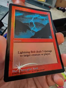 MTG Lightning Bolt ⭐1998 JUDGE PROMO⭐ Foil ⭐NM 12 REAL HQ PICS!⭐ Vintage Magic - Image 1