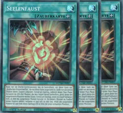 yugioh 3x Seelenfaust MZTM-DE057 SUPER RARE 1AUFLAGE DEUTSCH - Image 1