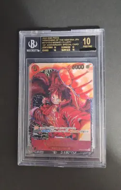 ONE PIECE BGS 10 BLACK LABEL D.LUFFY ULTRA RARE PRISTINE - Image 1