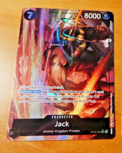 ONE PIECE ENGLISH CARD HOLO GAME CARTE CARTE JACK OP08-084 ALT EN NM - Image 1