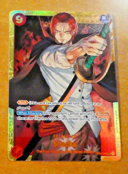 ONE PIECE ENGLISH CARD HOLO GAME CARTE HOLO Shanks OP01-120 SEC TCG EN NM - Image 1