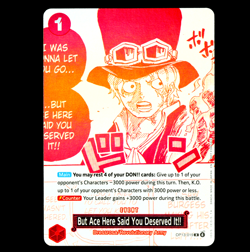 One Piece TCG But Ace Here Said You Deserve It OP13-019 3rd Anniversary Holo EN - Image 2