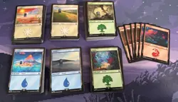 Mtg 232x Doctor Who Basic Lands Magic Huge Bulk Lot Commander EDH Dr Who - Image 1