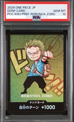 PSA 10 Roronoa Zoro DON!! Card Promo One Piece Kumamoto Prefecture Japanese JP - Image 1